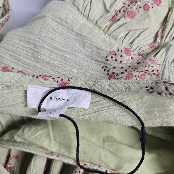 NEW A Loves A Floral V-Neck Ruffled Sleeve Tiered Maxi Dress XS - Picture 10 of 14